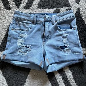 Aeropostale high rise midi jean shorts